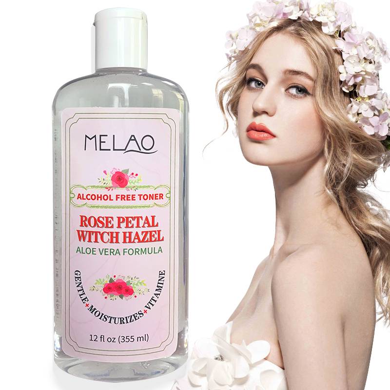 Melao Hot Sell Organic Skin Care Hydrating High Quality Oem Best Facial Rose Petal Whitch Hazel Toner With Whitening And Firming