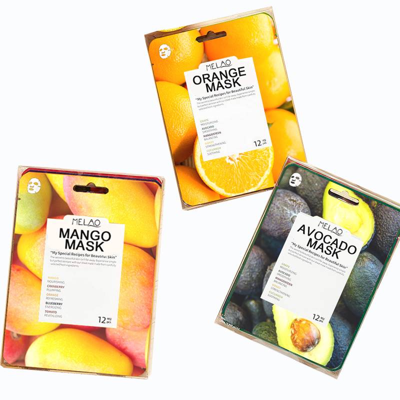 Oem Melao Fruit Extract Moisturizing Korean Facial Mask Oil Control Blackhead Remover Sheet Mask Quality Silk Beauty Face Mask